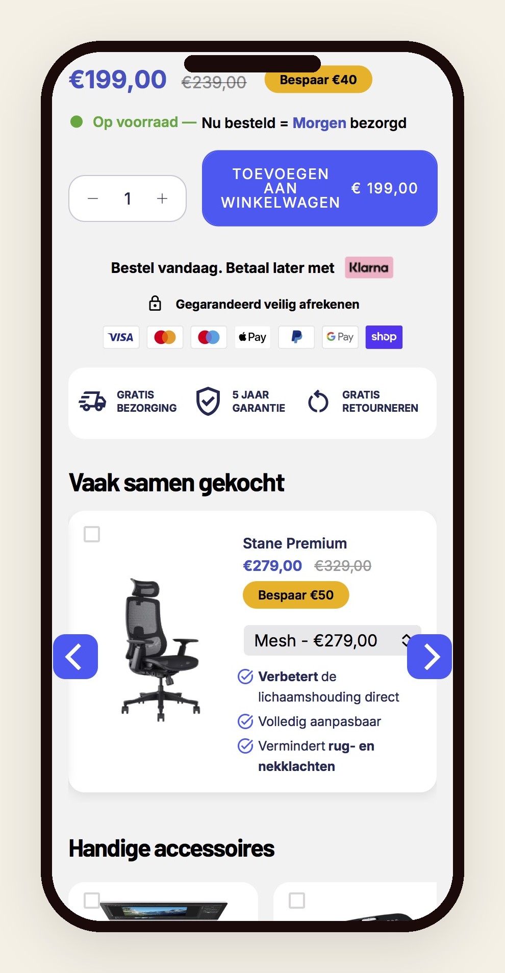 Stane Shopify store mobile view 4